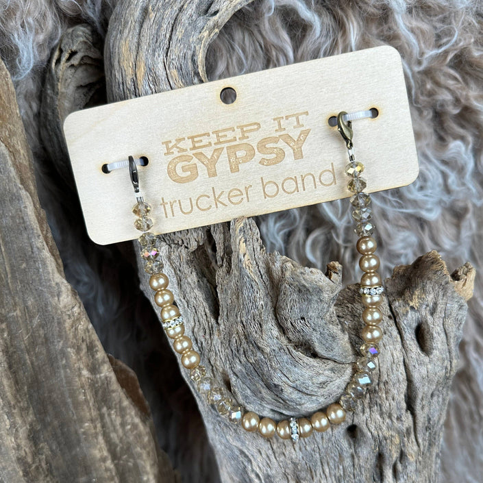 Golden Iridescent Sparkle Hat Band