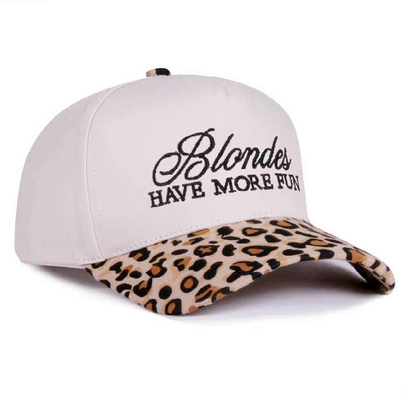 Blondes Have More Fun Two-Tone Canvas Cotton Cap