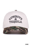 Cowboys & Tequila Two-Tone Canvas Cotton Cap