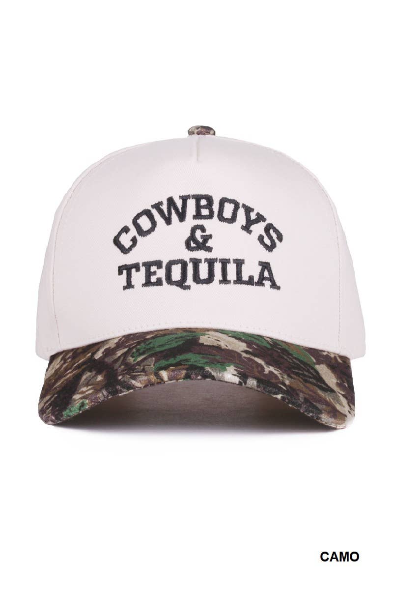 Cowboys & Tequila Two-Tone Canvas Cotton Cap