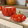 Pumpkin Glass  Glazed Trinket Candle