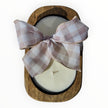 Apples & Bourbon Scented Handcrafted 3-Wick Wooden Dough Bowl Candle