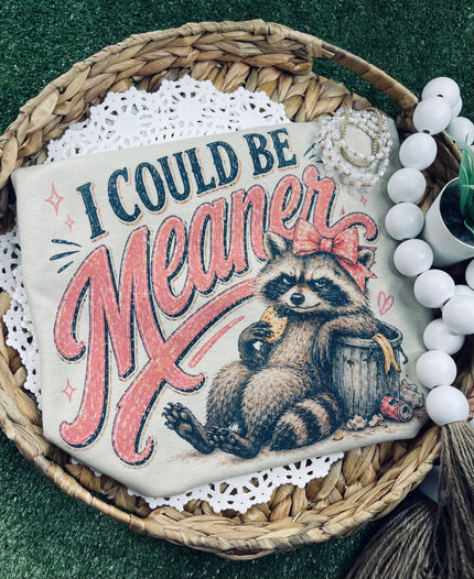 I Could Be Meaner Raccoon Graphic Tee