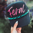 Feral Graphic Trucker Hat with Chain