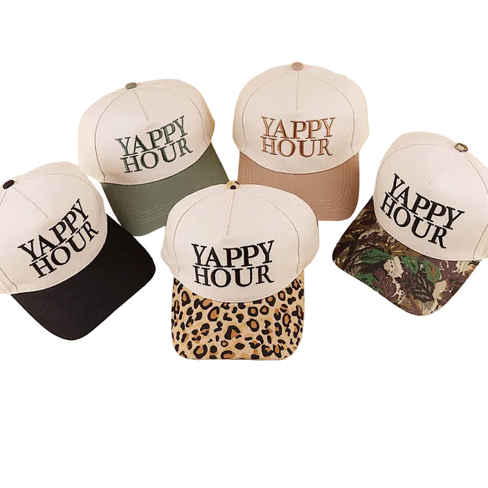 Yappy Hour Two-Tone Canvas Cotton Cap