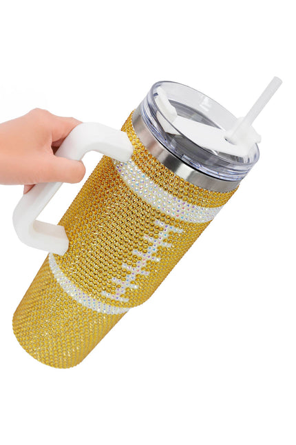 Blinged-Out Football Gameday 40oz Insulated Tumbler