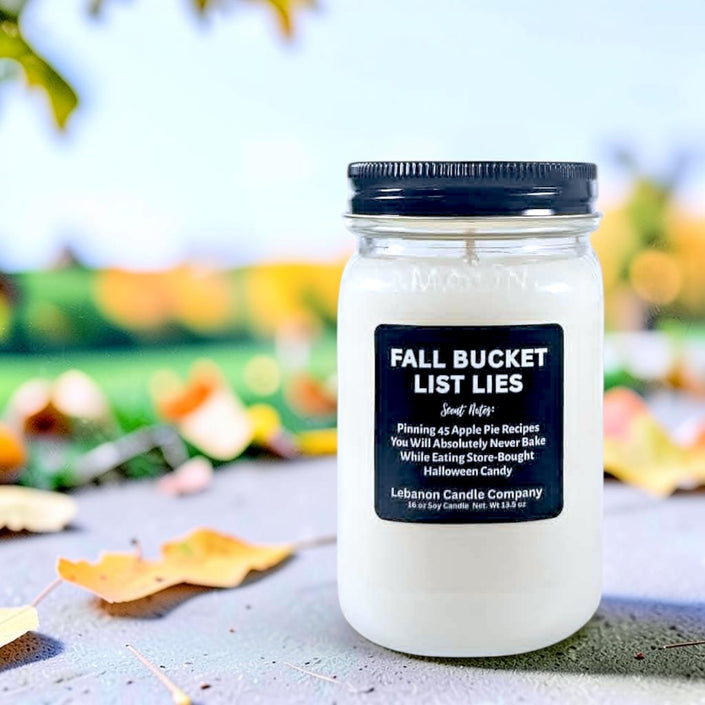 Fall Bucket List Funny Candle
