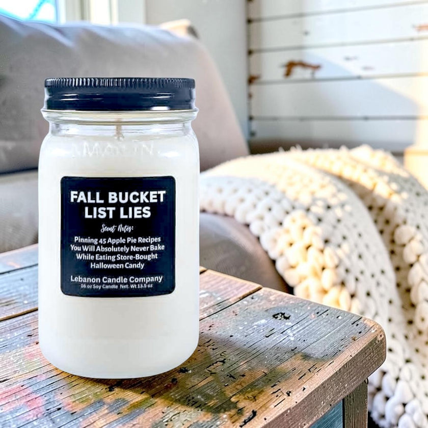 Fall Bucket List Funny Candle