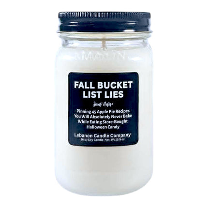 Fall Bucket List Funny Candle