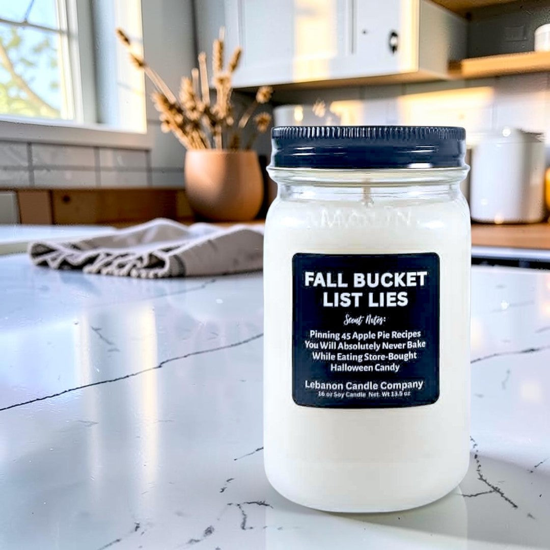 Fall Bucket List Funny Candle