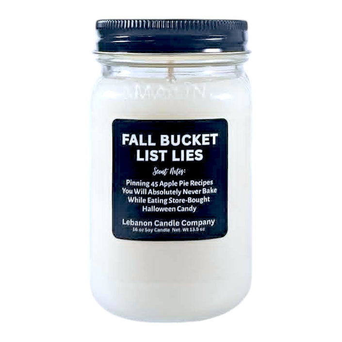 Fall Bucket List Funny Candle
