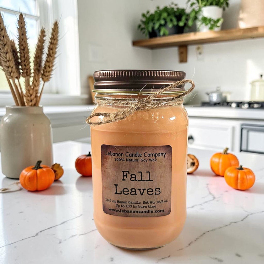 Fall Leaves Candle
