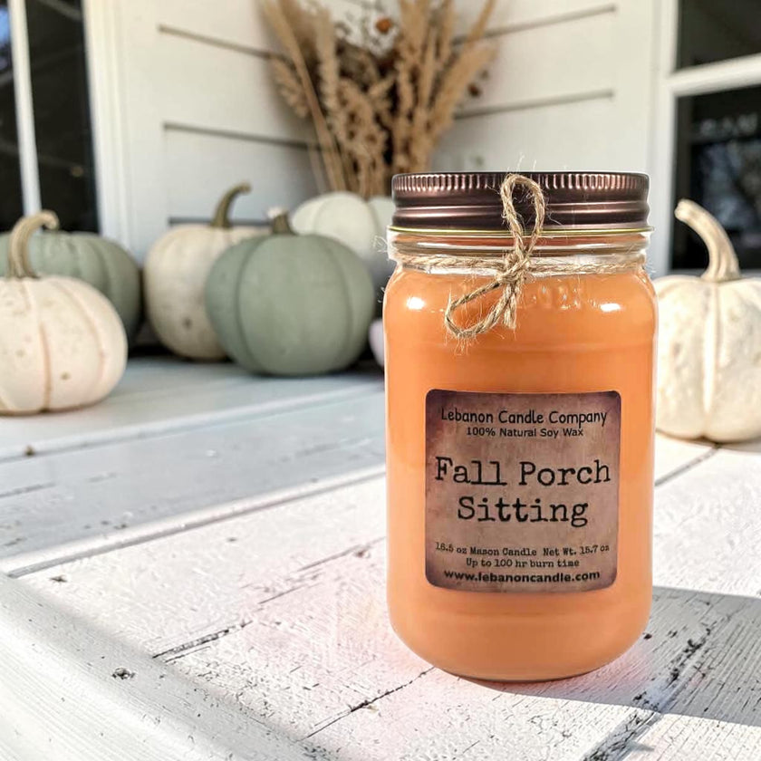 Fall Porch Sitting Candle