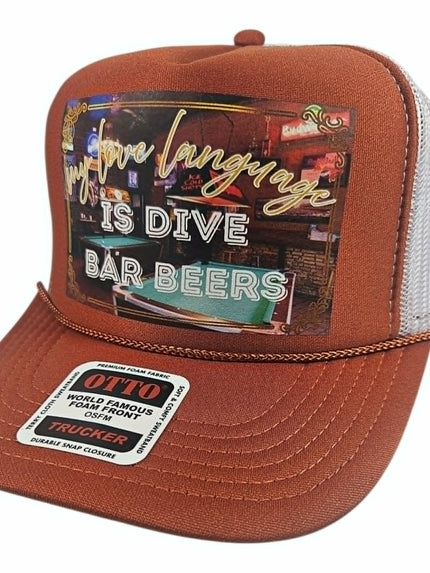 Dive Bar Beers Trucker Hat (NO CHAIN)