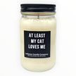 Funny At Least My Cat Loves Me Candle