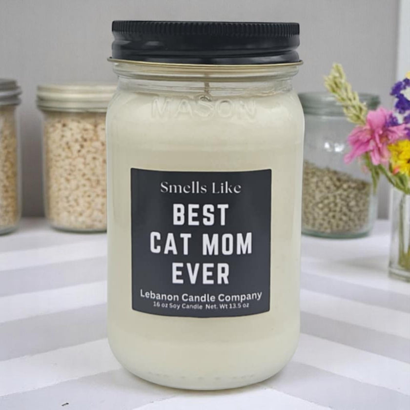 Funny Cat Mom Candle