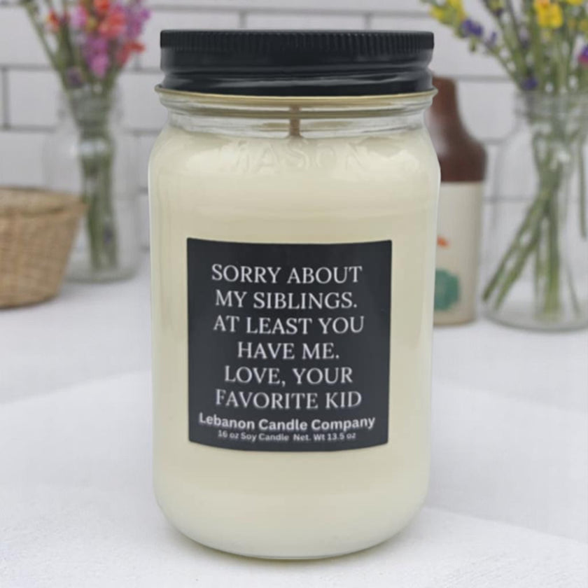 Funny Siblings Favorite Kid Candle