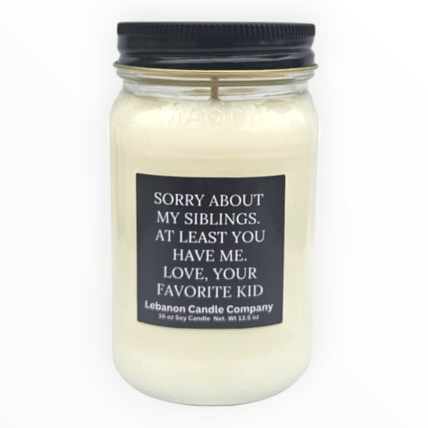 Funny Siblings Favorite Kid Candle