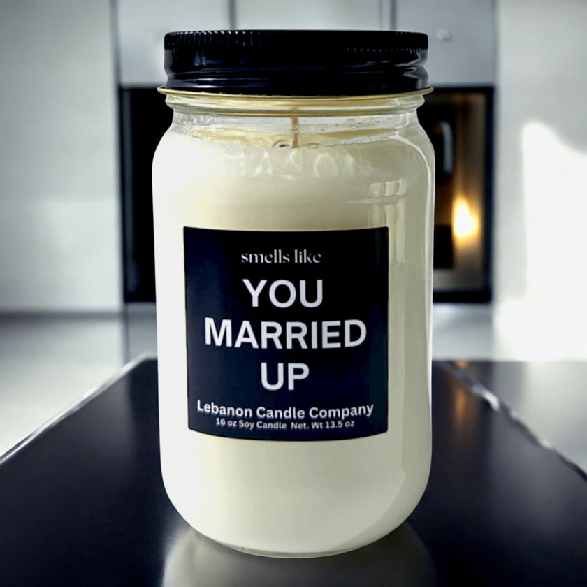 Funny Married Up Candle