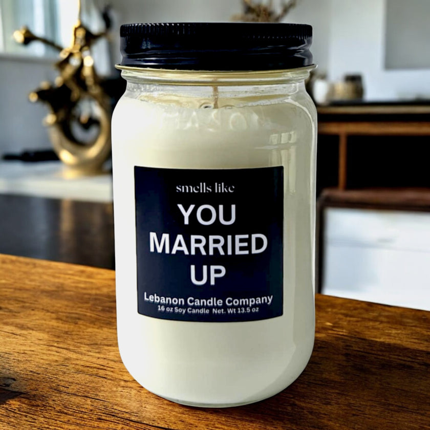 Funny Married Up Candle