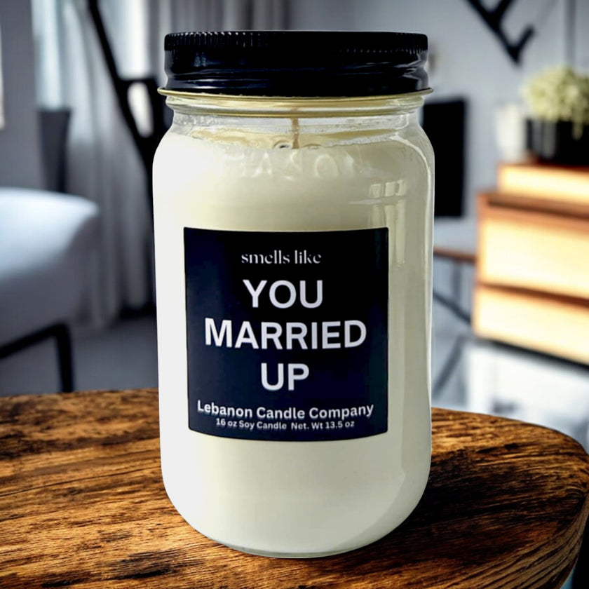 Funny Married Up Candle