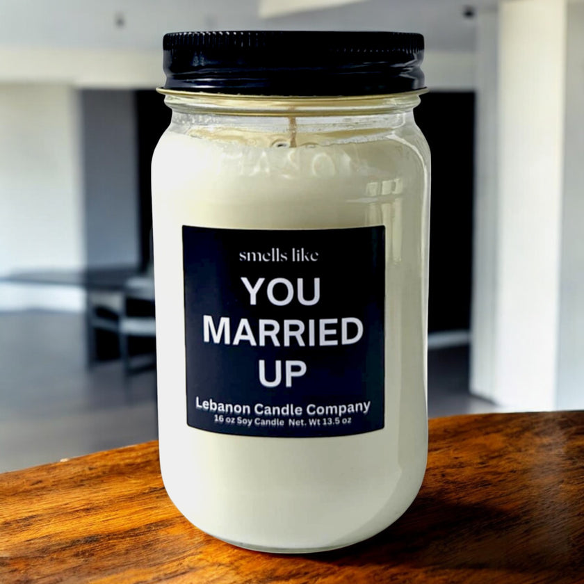 Funny Married Up Candle