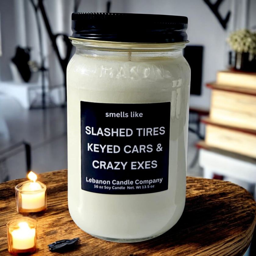 Funny Crazy Exes Candle