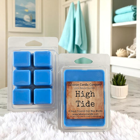 High Tide Wax Melt , Scented Soy, Non-Toxic, Highly Scented, Handmade in The USA, 6 Cube Melt, Natural Soy Wax, Long Lasting Scent