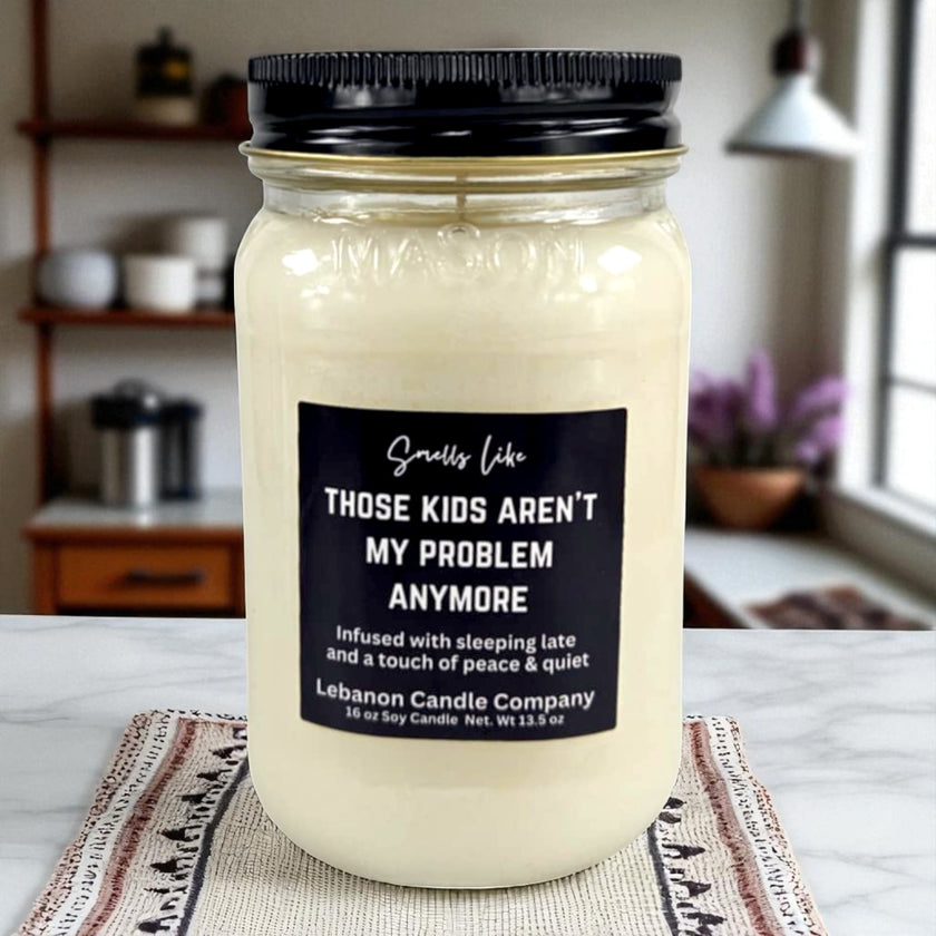 Funny Teacher No Problems Candle