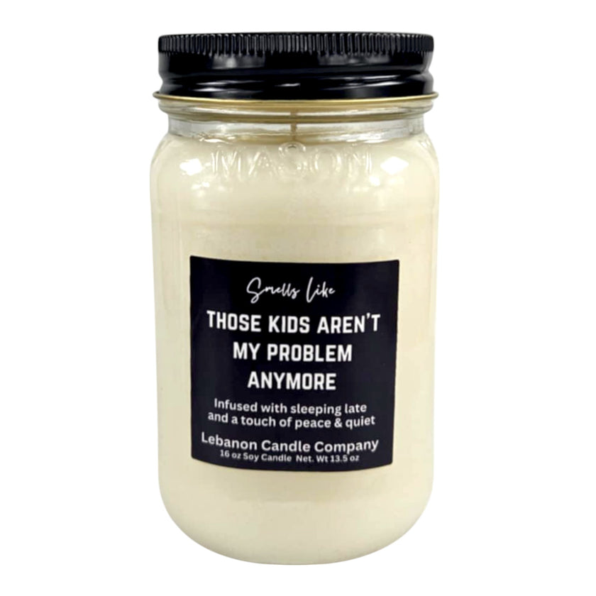 Funny Teacher No Problems Candle