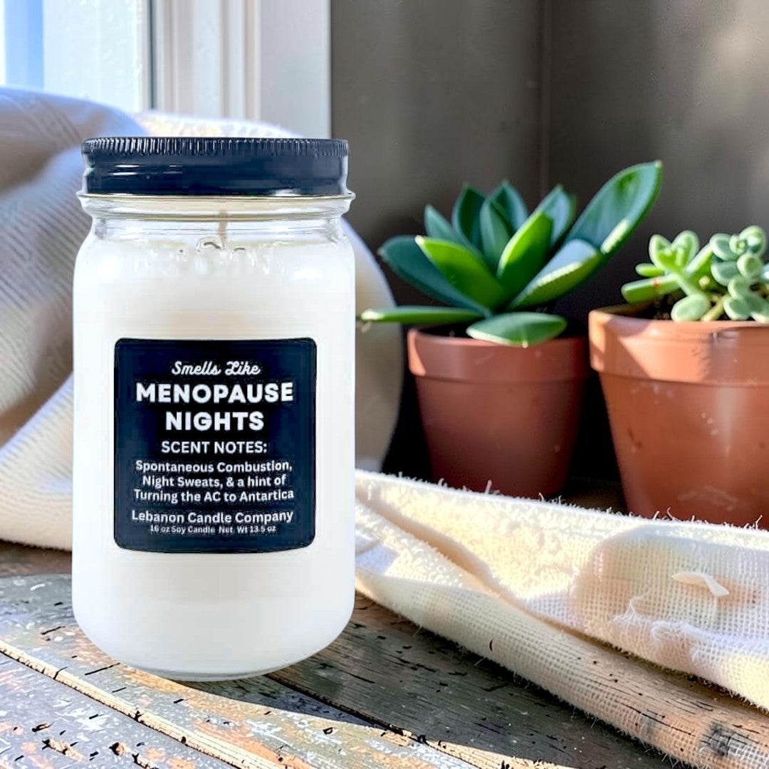 Menopause Nights Funny Candle