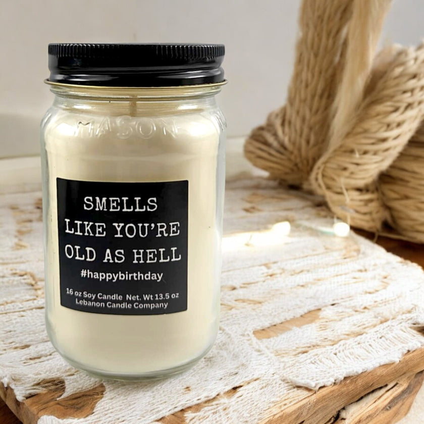 Funny Birthday Old As Hell Candle
