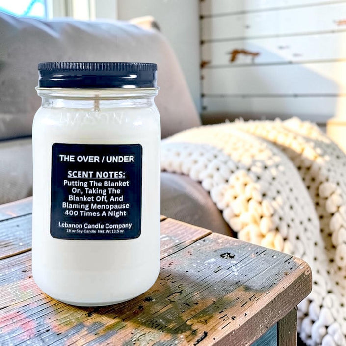 The Over Under Menopause Funny Candle
