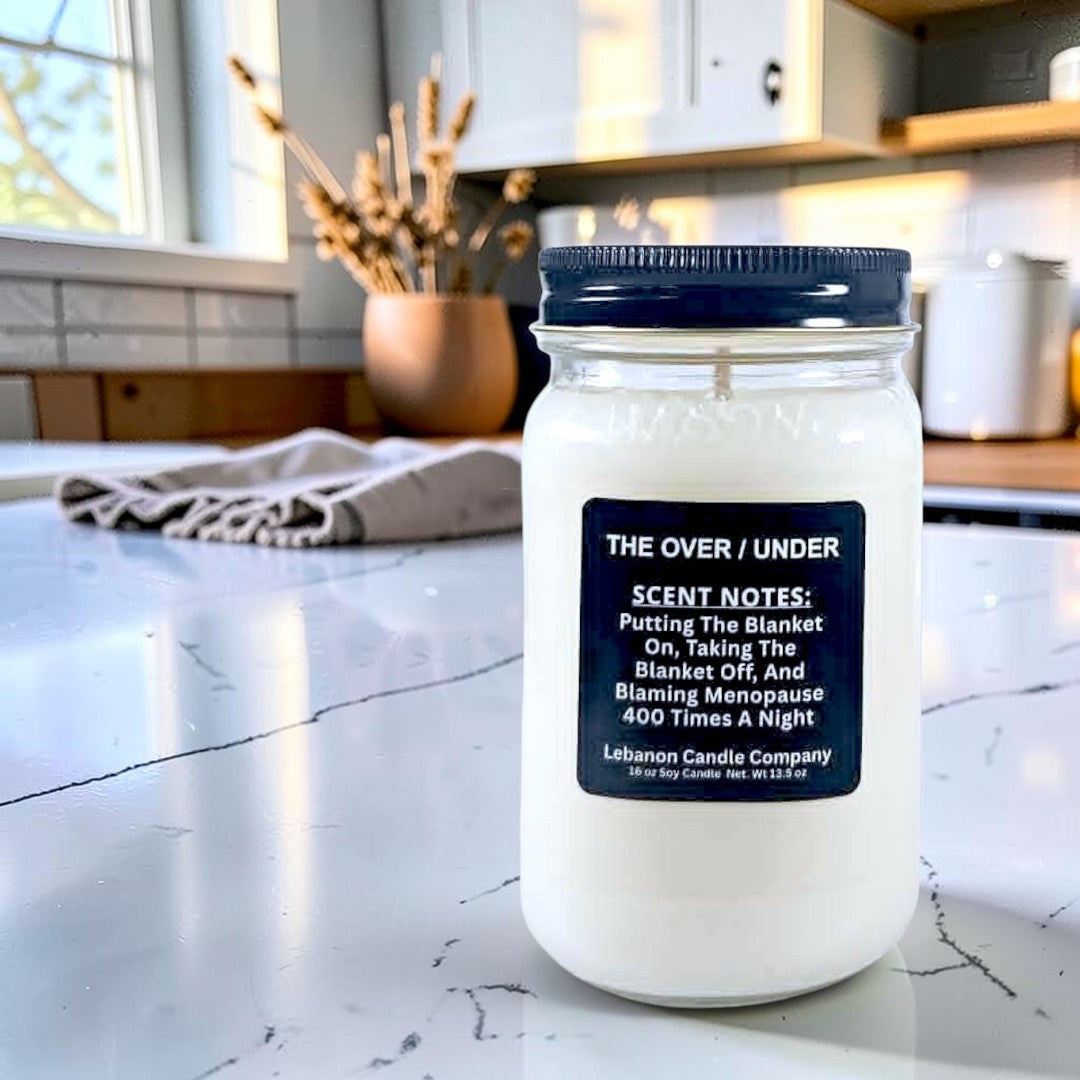 The Over Under Menopause Funny Candle