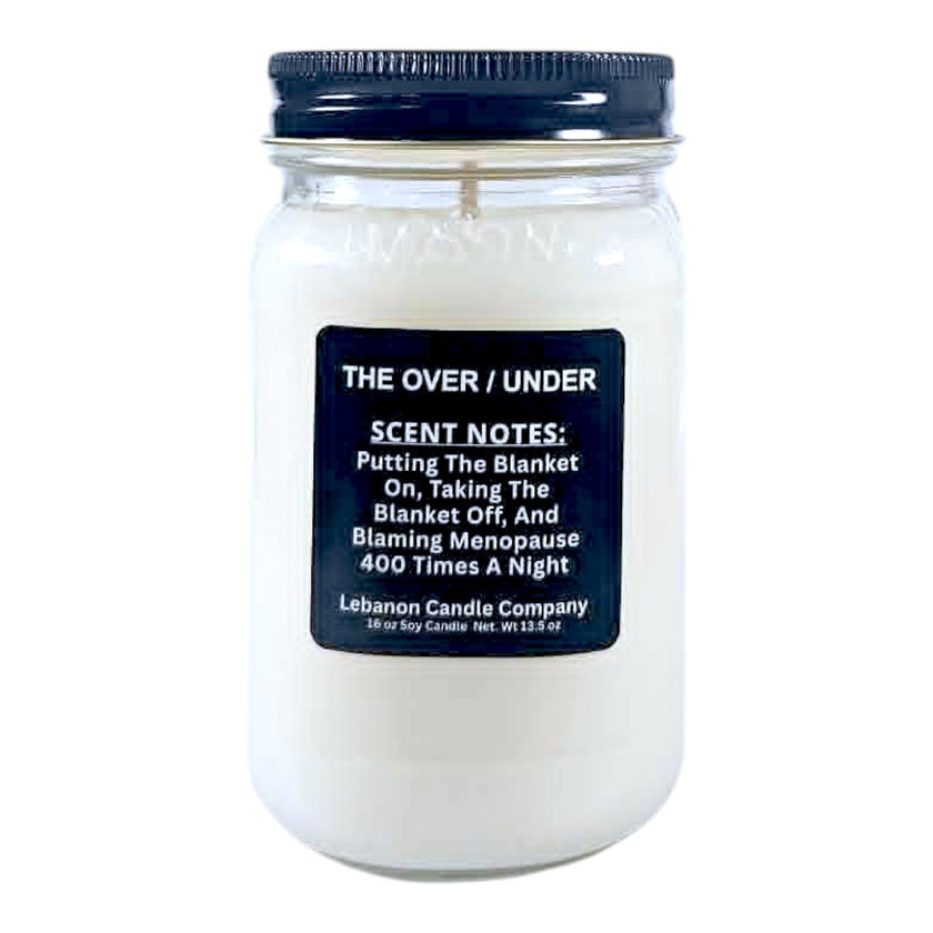 The Over Under Menopause Funny Candle