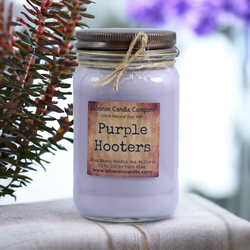 Purple Hooters Candle
