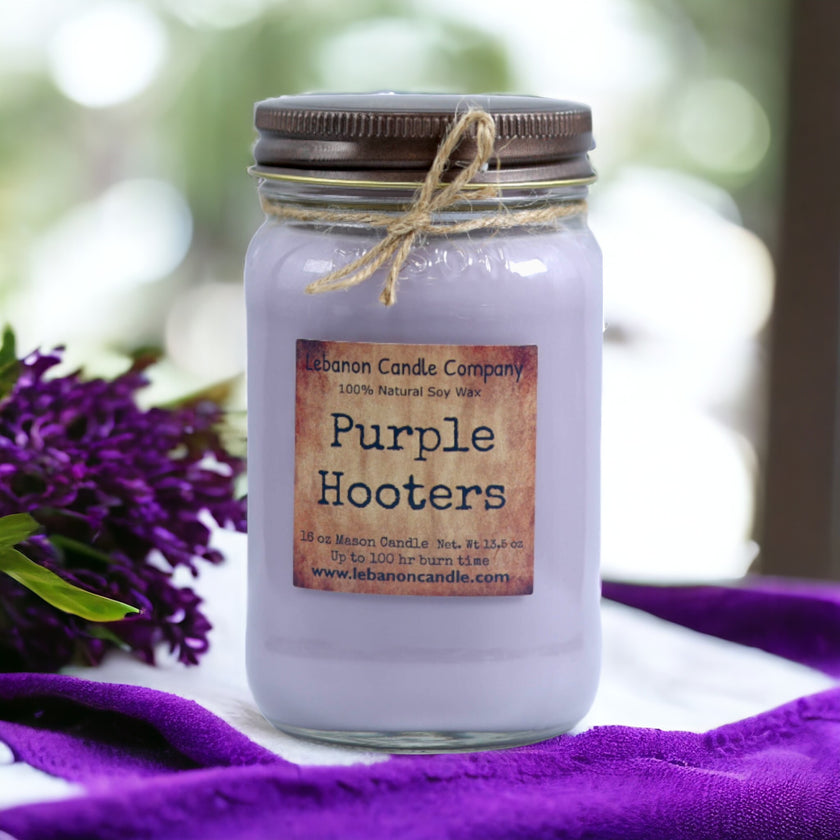 Purple Hooters Candle
