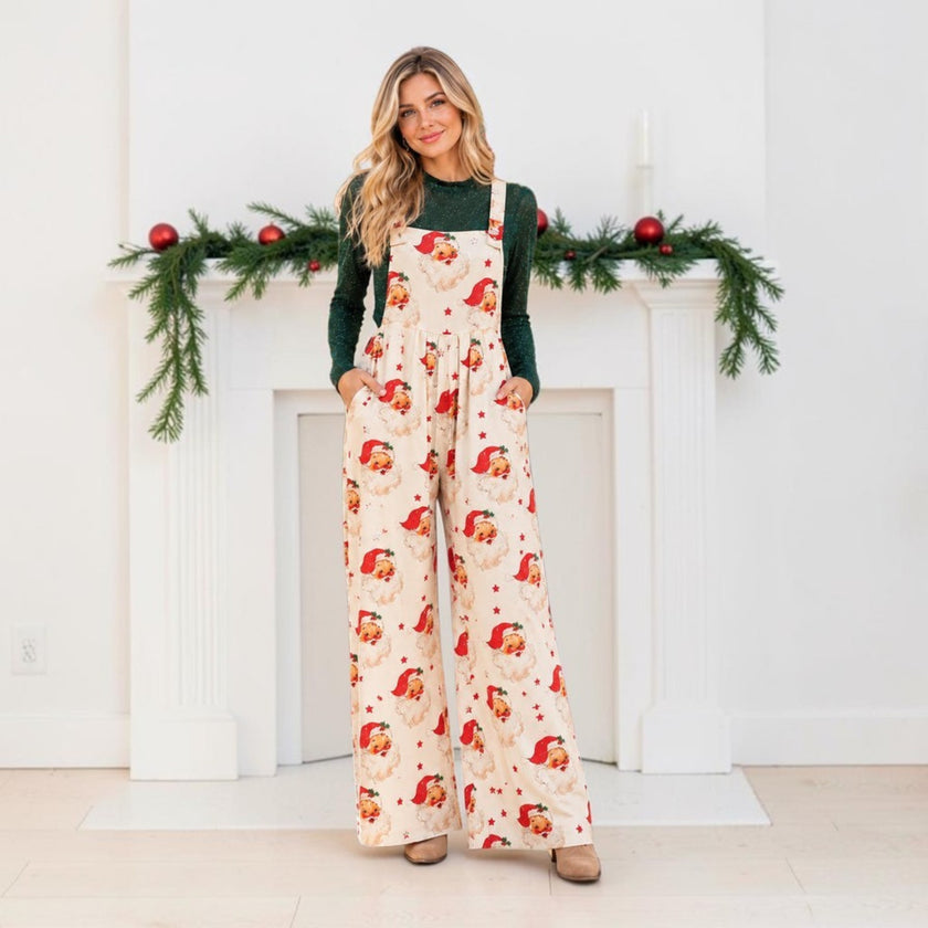 Vintage St. Nick Holiday Overalls