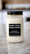 Wash Your Damn Hands Funny Bathroom Candle