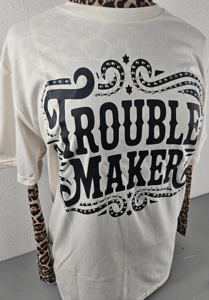 Rhinestone Troublemaker Graphic Tee