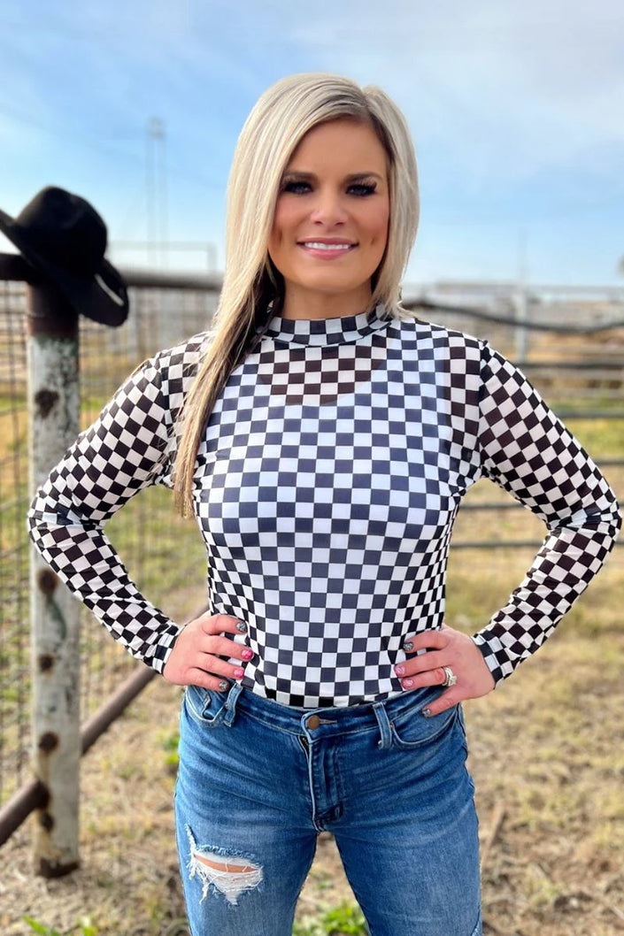 Round The Track Mesh Top