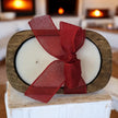 Handcrafted Wooden Dough Bowl Candle