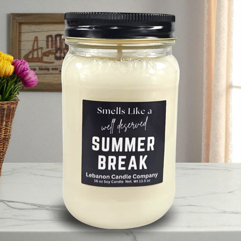 Funny Teacher Summer Break Candle