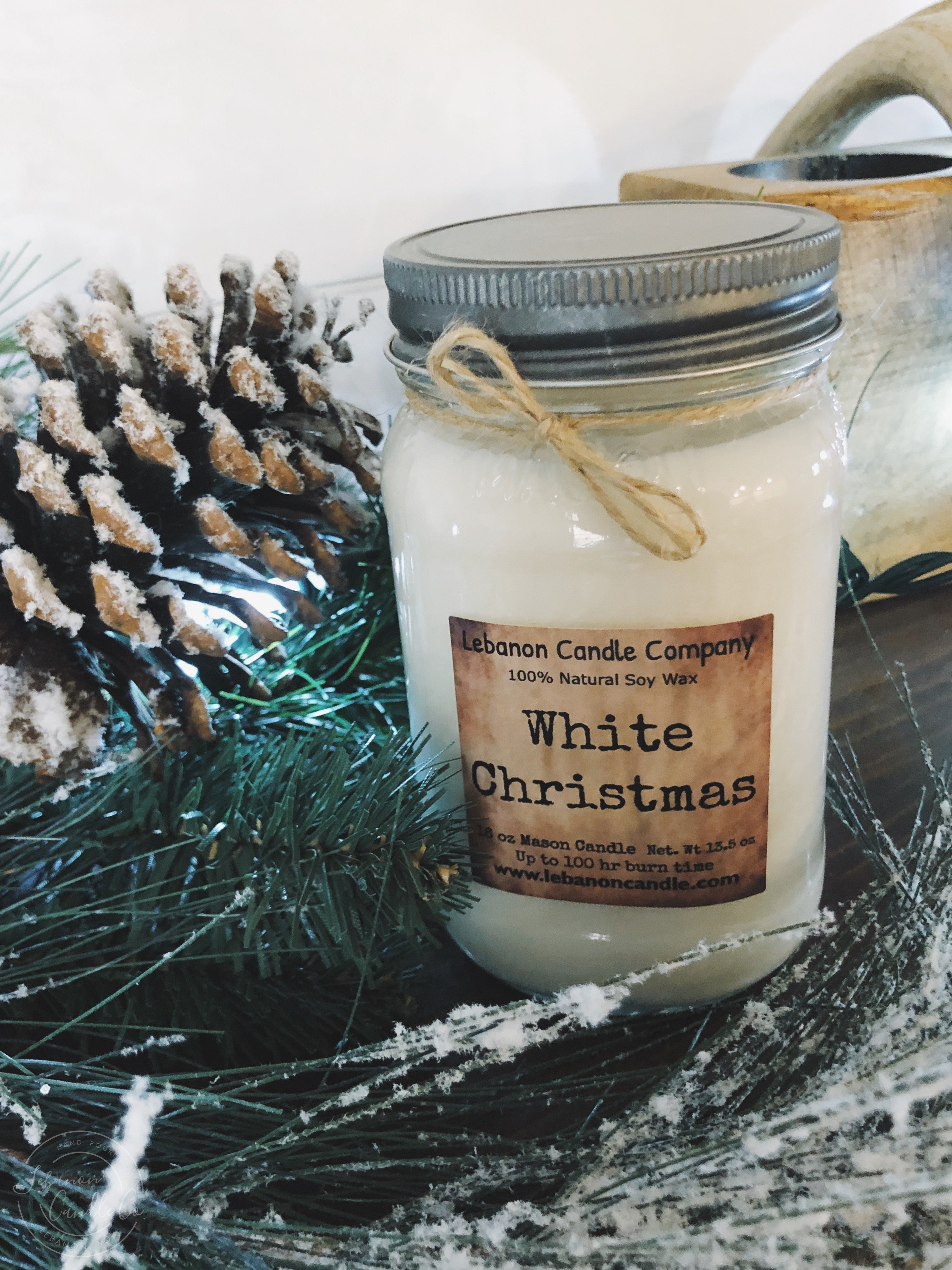 White Christmas Candle