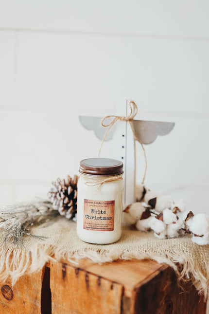 White Christmas Candle