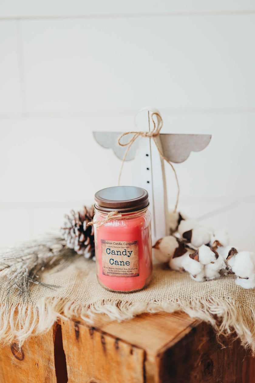 Candy Cane Candle