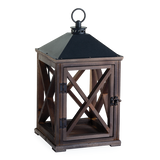 Weathered Espresso Wooden Lantern Candle Warmer