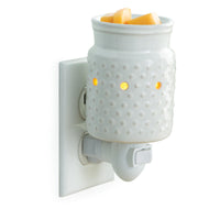 White Hobnail Plug-in Warmer