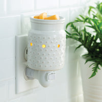 White Hobnail Plug-in Warmer