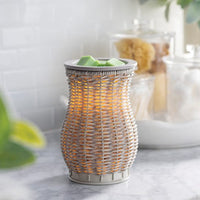 Gray Washed Wicker Warmer